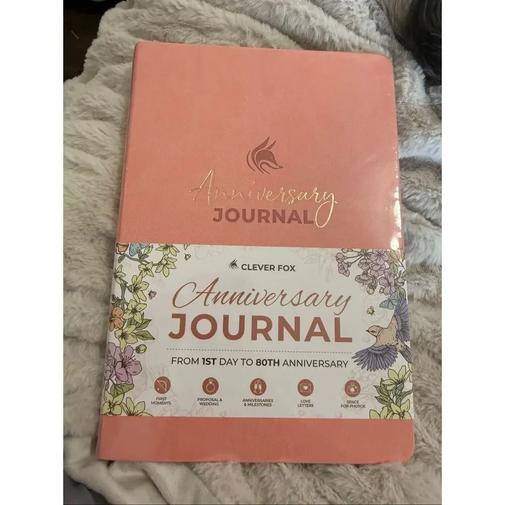 Clever Fox Anniversary Journal – Couple Memory Book & Photo Album Space
